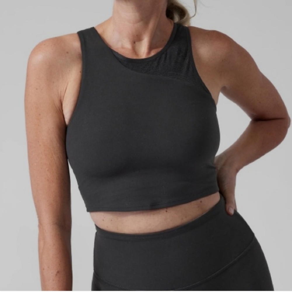 NWT Athleta Conscious lace cropped tank top,XS,D-DD+cups